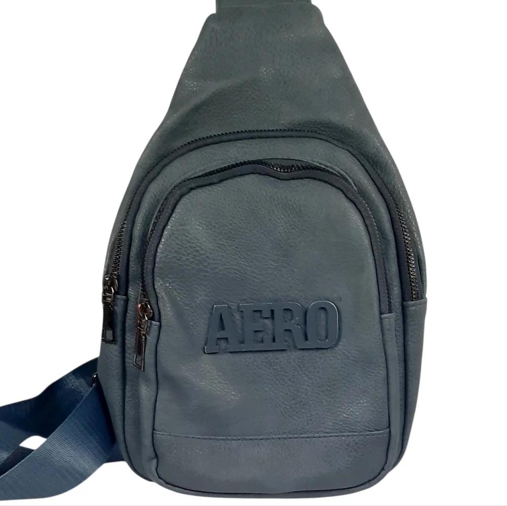 Aeropostale Mini Crossbody Backpack Bag Purse / Blue Adjustable Strap